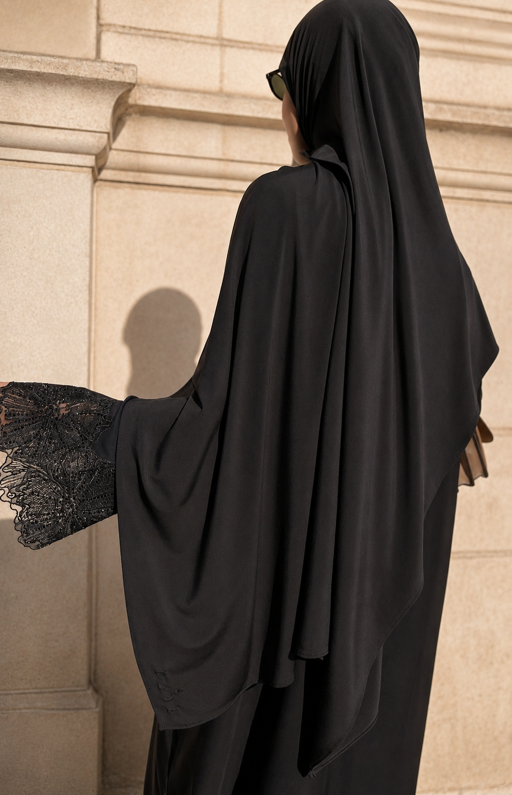 Hijab jersey premium noir