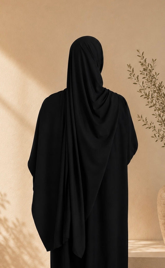 Hijab jersey premium noir