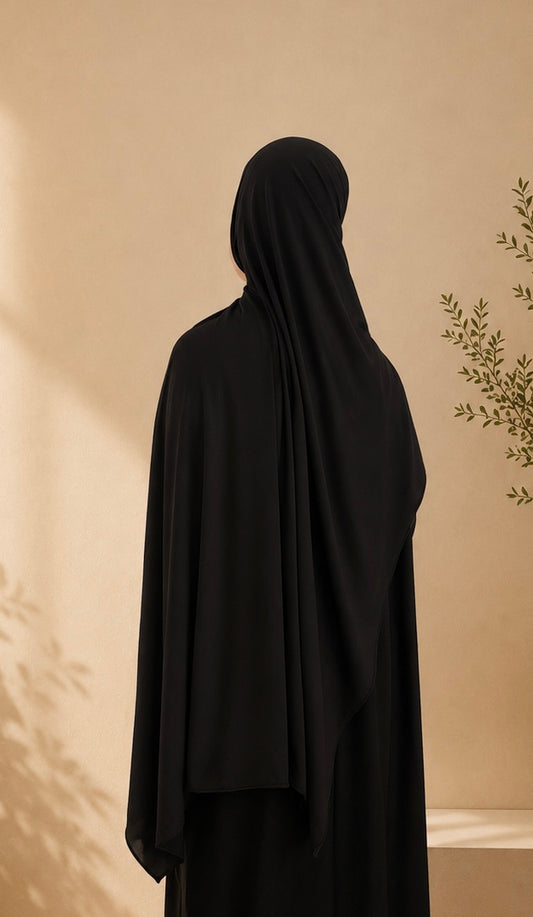 Hijab jersey premium noir