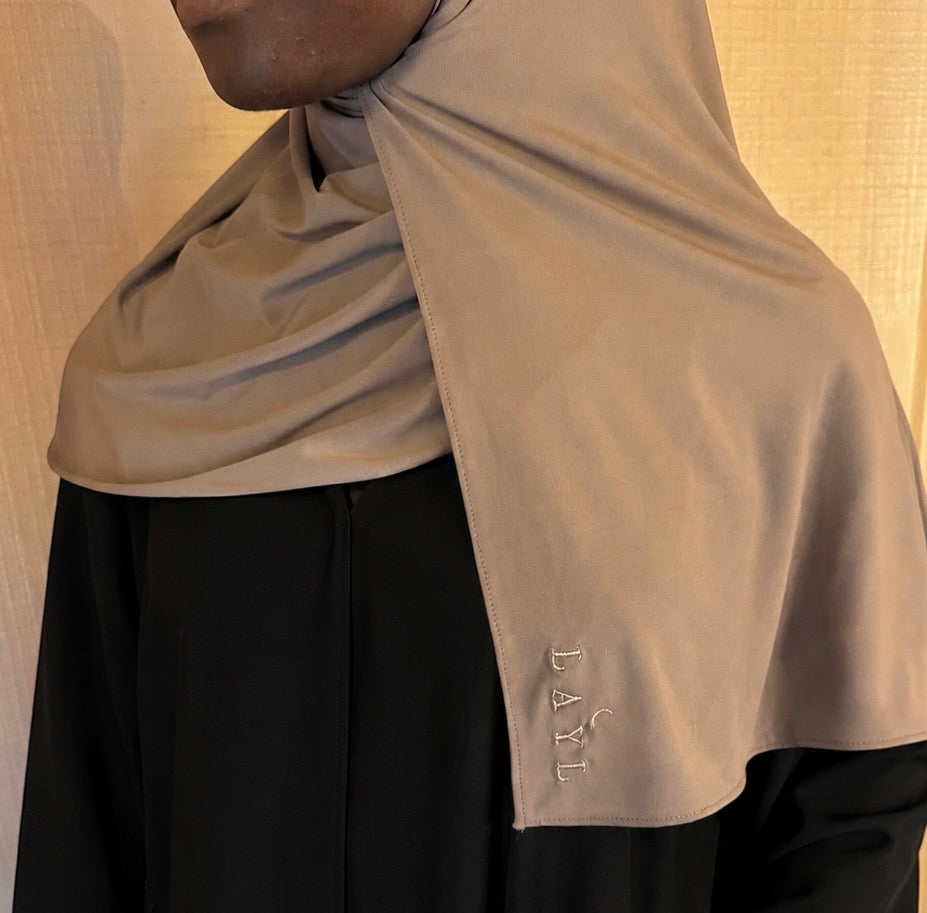 Hijab jersey premium taupe